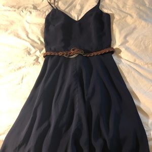 Navy blue shift dress